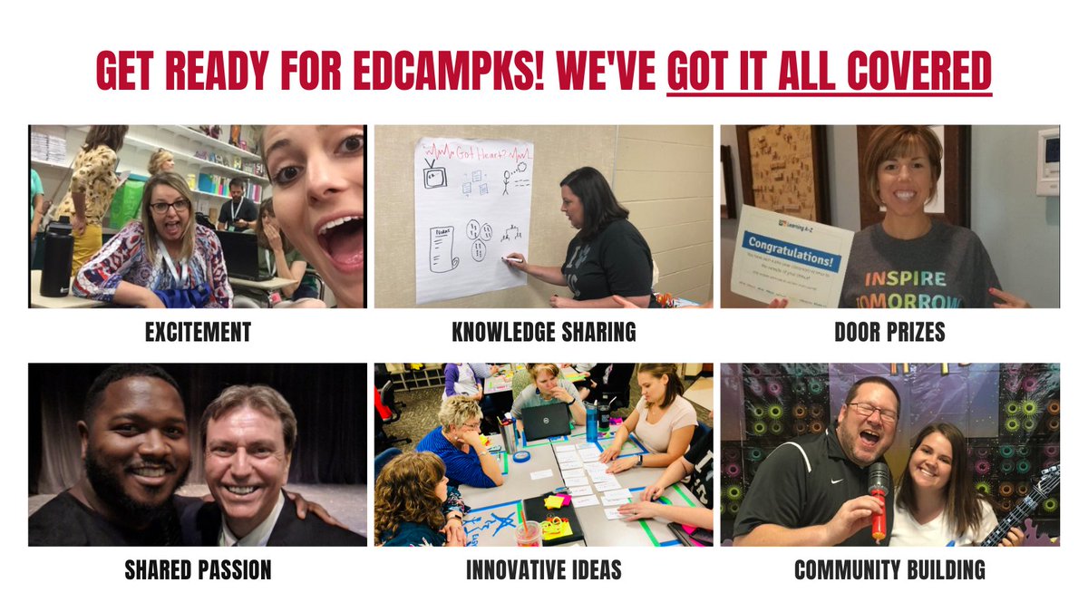 🎉🌟 Excited for #EdcampKS! 🌟🎉 🔍🗣️ Discover new ideas! 💡🤝 Share your passion with fellow educators! 🏫💬 Build a supportive community! 🎁🚪 Don't miss out on door prizes! 💡💡 Embrace innovation in education! Join us at EdcampKS edcampks.weebly.com