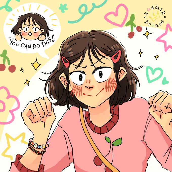 a random mitsumi pops up to say "you can do this!" 🍒🌸⭐️✨

#skiptoloafer #skipandloafer #mitsumiiwakura 