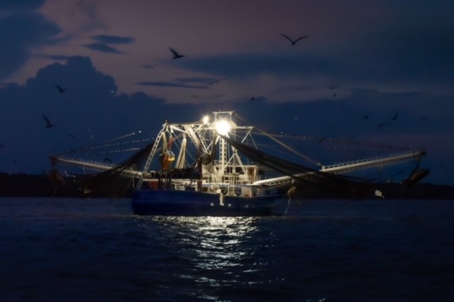 BerkeleyHall_SC's tweet image. Shrimp boat in evening dusk, heading to Hilton Head harbour. {captured by Tony Pease from waters of Calibogue Cay} #lowcountryliving