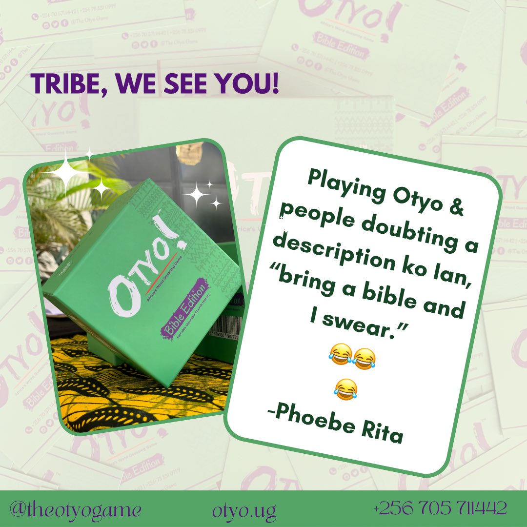 TheOtyoGame's tweet photo. Which descriptions have caused you to say something like this?
Share and we laugh too!
#theotyogame #otyoclues #fungame #wordgame #letsplay #Africangame #bondinggame #hellotribes https://t.co/y9m3c6p6jr
