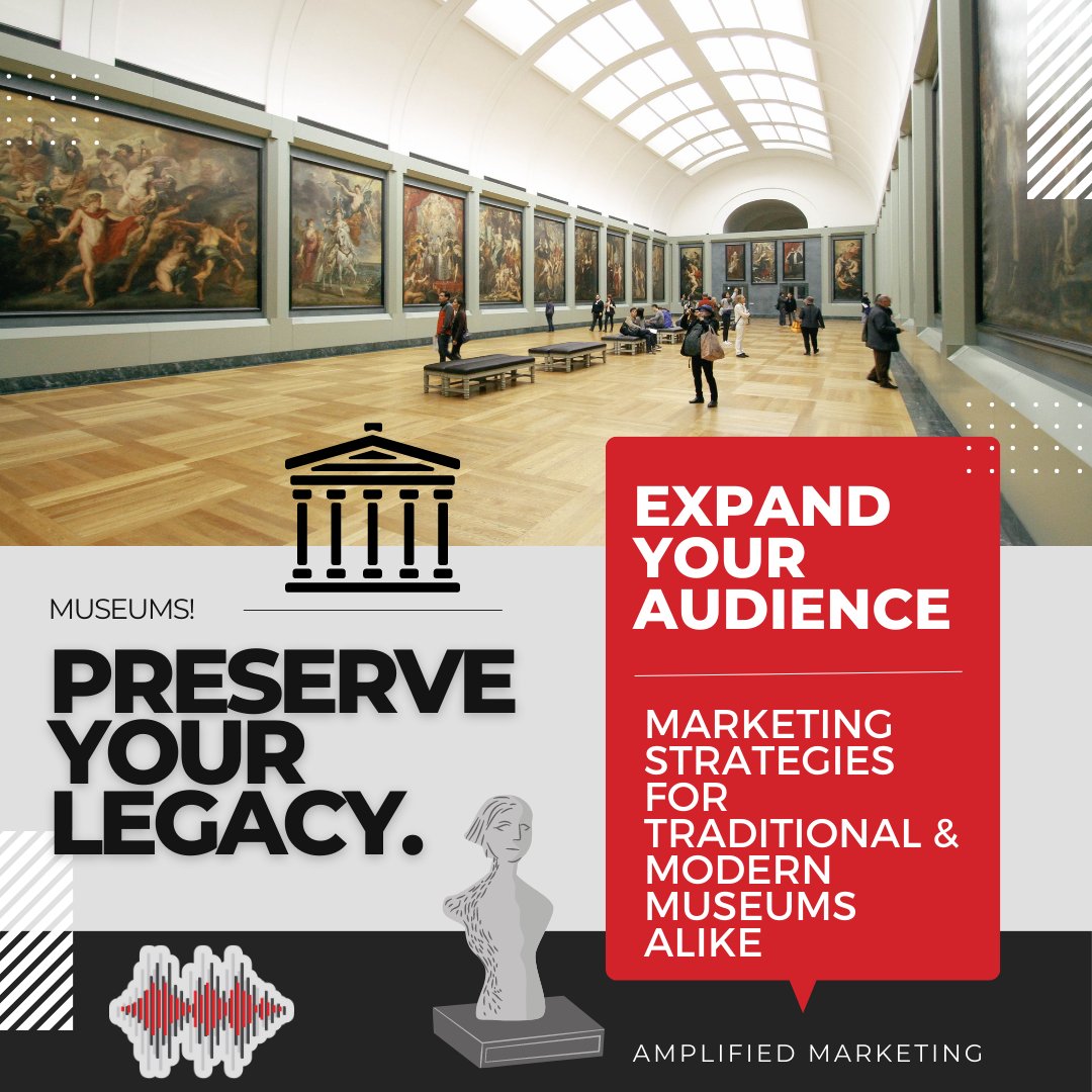 ScierkaLang's tweet photo. Preserving your legacy while expanding to new audiences can feel like curating the perfect exhibit. 🖼️ 

Effective marketing strategies, tailored for both traditional &amp; modern museums, aim to do just that. 

#marketing #strategy #museum #art #elegant #photography https://t.co/efnLJOuakx
