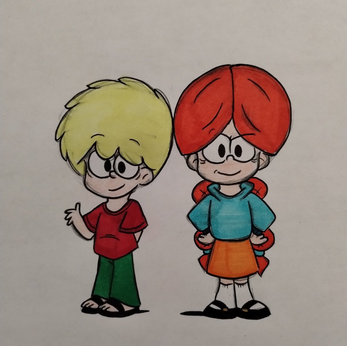 I'd like to wish @MrTyeDye1 a happy birthday and present to him my interpretation of his characters, Milo and Mindy #TheLoudHouse #TheLoudHouseOC #originalcharacter #originalcharacterart