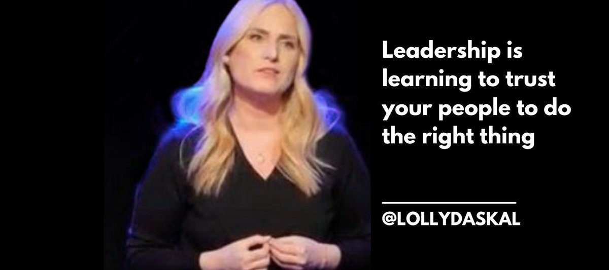 Leadership is learning to trust your people to do the right thing. ~@LollyDaskal bit.ly/3AlMy0Y #Leadership #Management #TEDTALK #Tedx #Speaker