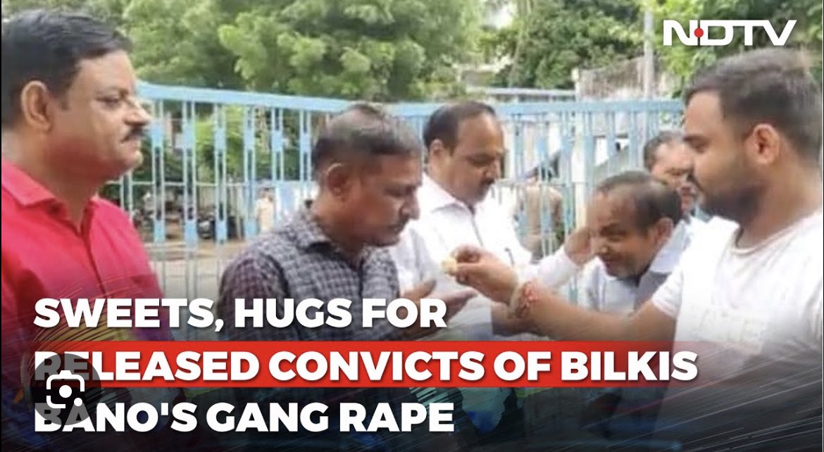 AbuHafsah1's tweet photo. Bilkis Bano, a Muslim woman who was raped and her family killed by the Hindutva mob in 2002.

The Rapists and Murderers were released from Jail and were given a hero’s welcome.

This is Modi’s India, this is Hindutva!

#BilkisBano #Manipur https://t.co/KExVTKdEvT