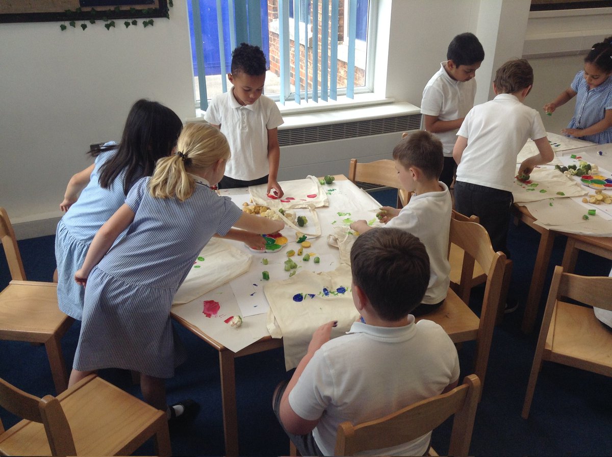 BPSHull's tweet photo. What a fabulous two days for 2HS. Yesterday, a Victorian Day and today, creating a repeating pattern on to their own bag. I am so proud of these children😊 #BPSArt #BPSHistory #BPSAspirationCurriculum https://t.co/l3oBFnMl82