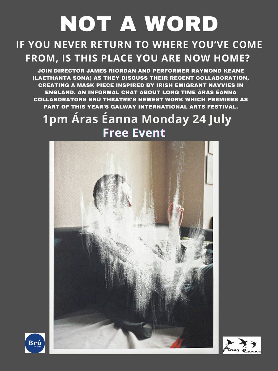 Áras Éanna Arts (@araseanna) on Twitter photo 'Not a Word' in Áras Éana, Inis Oírr on Monday 24 July ag 1pm.
Free event!
@BruTheatre <a href="/artscouncil_ie/">The Arts Council / An Chomhairle Ealaíon</a> <a href="/EnaGaeltachta/">Ealaín na Gaeltachta</a> 'Not a Word' in Áras Éana, Inis Oírr on Monday 24 July ag 1pm.
Free event!
@BruTheatre <a href="/artscouncil_ie/">The Arts Council / An Chomhairle Ealaíon</a> <a href="/EnaGaeltachta/">Ealaín na Gaeltachta</a>