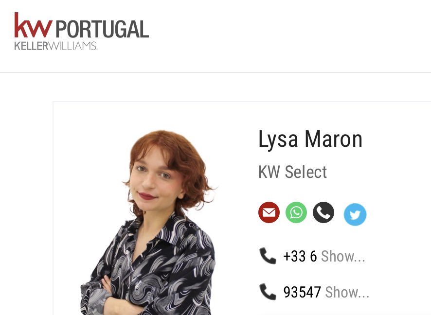 lysa_maron_kwpt's tweet image. Investissez dans l’immobilier au #Portugal avec Lysa Maron de #Kwselect #Lisbonne 

kwportugal.pt/agents/67300?l…