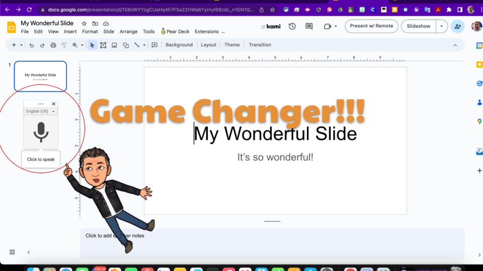 This voice speaker note feature in Slides has already MADE MY DAY. The days are over of me rehearsing a perfect presentation and fumbling it at the meeting!!! <a href="/GoogleWorkspace/">Google Workspace</a> is always innovating!
<a href="/CGarza0930/">ᑕᒪEᗰ Gᗩᖇᘔᗩ 💻</a> <a href="/AnaMPerez1/">𝘈𝘯𝘢 𝘔𝘢𝘳𝘪𝘢 𝘗𝘦𝘳𝘦𝘻, 𝘔𝘓𝘚</a> <a href="/eduGOOGdroid/">Mr.G, M.Ed. 𝕏</a> #LJTECHi3 via <a href="/LaJoyaISDEdTech/">La Joya ISD EdTech</a> #GoogleEDU