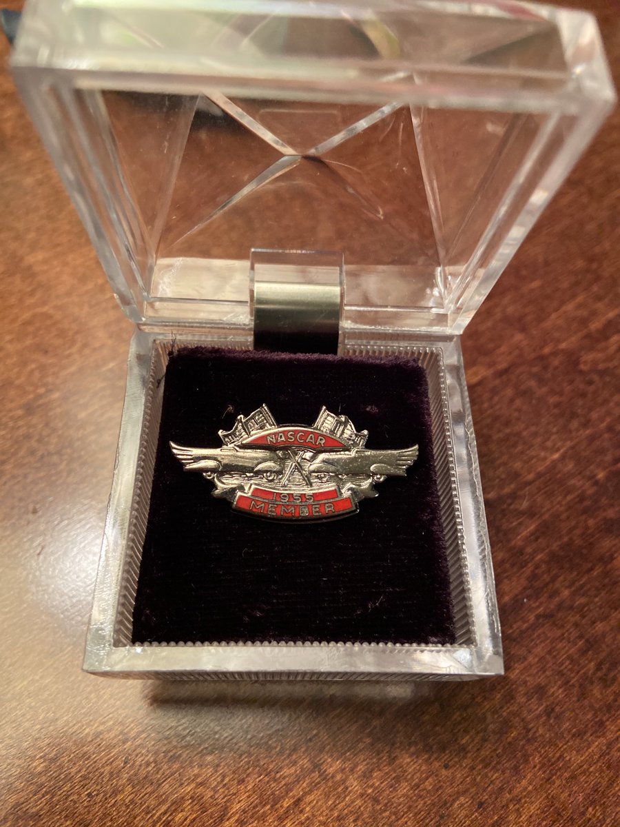 To me Tiny’s movie-like Daytona 500 win is the greatest story in NASCAR history. I’m very lucky to own three artifacts with ties to it: a NASCAR membership pin owned by Lund, a piece of the original Daytona track surface, and the Myers Bros. award Marvin Panch received in 1963. https://t.co/lGRUZAibgf https://t.co/QawVEjwA4E