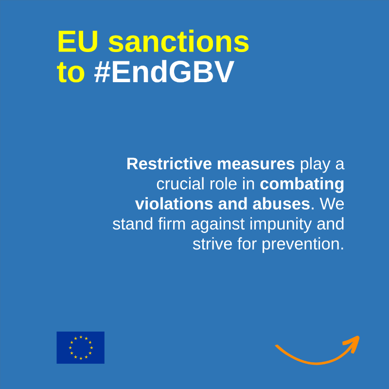 eu_eeas's tweet photo. The Council has adopted restrictive measures against Sexual and Gender-based Violence. With these sanctions, the EU is sending a clear message: there is a cost to serious human rights violations and abuses. #EU4HumanRights #UDHR75 #EndGBV