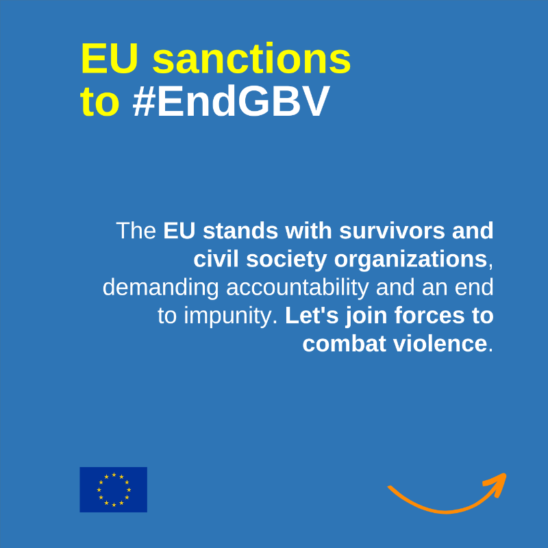 eu_eeas's tweet photo. The Council has adopted restrictive measures against Sexual and Gender-based Violence. With these sanctions, the EU is sending a clear message: there is a cost to serious human rights violations and abuses. #EU4HumanRights #UDHR75 #EndGBV