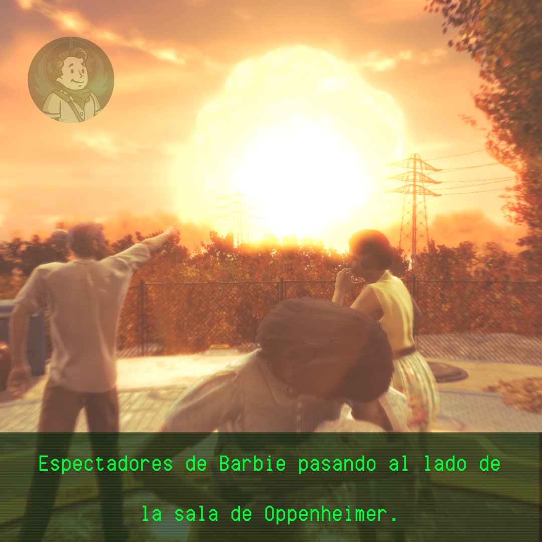 EscribaMontu's tweet photo. ¿Ustedes que película van a ver primero?
#BarbieTheMovie #barbie #OppenheimerMovie #barbieheimer #fallout4 #Fallout #falloutmemes #falloutfun https://t.co/niT9miq8To