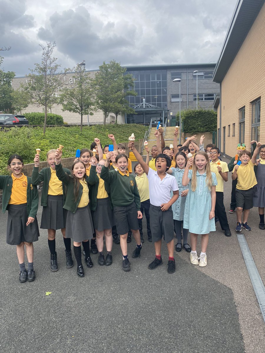 class5aWLP's tweet photo. 5A were treated to ice creams today for winning the attendance award across the whole school for this academic year. What a fantastic group of children 🍦@WheelersLanePri https://t.co/DZlekLHLuo