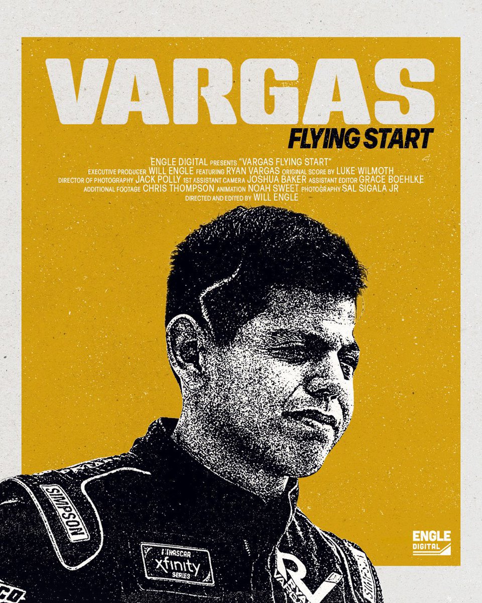 RyanVargas_23's tweet photo. TODAY is the release date for my documentary “VARGAS: Flying Start”

Keep your eyes peeled for when it drops, and I’ll be sure to make sure you all see it!

#NASCAR75 | @engledigital https://t.co/tSgdJwlrwe