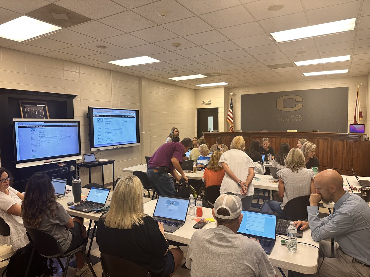 Michael Fowlkes (@alabamatechie) on Twitter photo Full house today at Cullman City Schools board room as <a href="/mwaldrop78/">Misty Waldrop, NBCT</a> & <a href="/shadrak1/">Sharon Shults Drake</a> lead teachers in professional learning with Schoology best practices! I have to say, we have the best two ladies in the state when it comes to training and motivation! <a href="/kkallhoff/">Kyle Kallhoff</a> <a href="/MyPowerSchool/">PowerSchool</a> Full house today at Cullman City Schools board room as <a href="/mwaldrop78/">Misty Waldrop, NBCT</a> & <a href="/shadrak1/">Sharon Shults Drake</a> lead teachers in professional learning with Schoology best practices! I have to say, we have the best two ladies in the state when it comes to training and motivation! <a href="/kkallhoff/">Kyle Kallhoff</a> <a href="/MyPowerSchool/">PowerSchool</a>