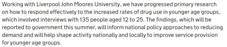 Pleased that our NIHR-PRP funded AMOUNT project will be contributing to development of new policy on YP's drug use. Depending on commissioner sign-off, we're also hoping to convene a webinar in Autumn to discuss our findings