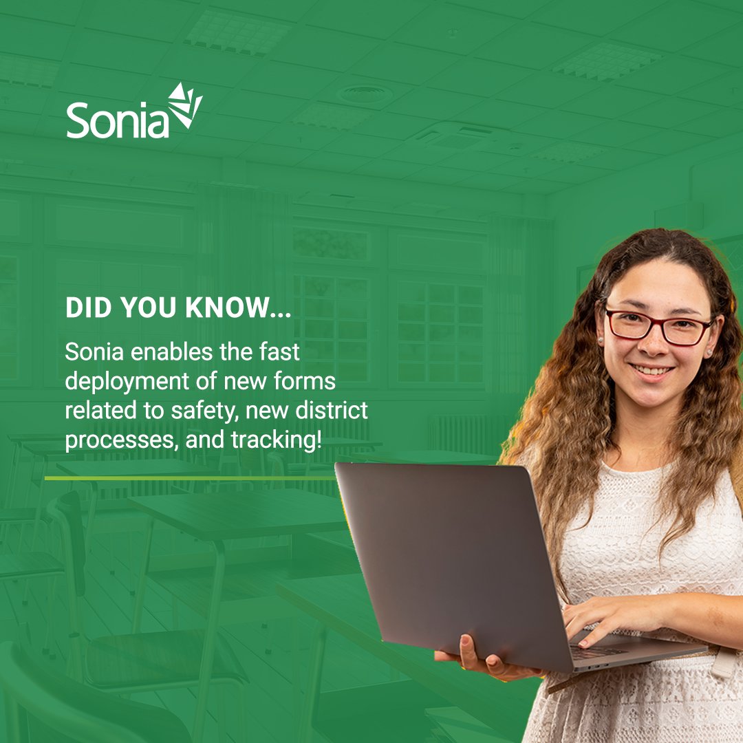 SoniaSoftware's tweet image. Sonia's flexible features allow you to easily and quickly communicate with your students. 💬
Make announcements and release new forms related to safety, district policies, tracking, and more with ease. 📲
Learn more about Sonia: bit.ly/46PtTtt
#placementsoftware