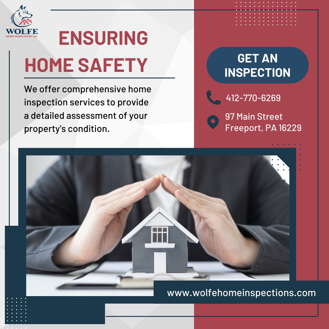 Wolfe Home Inspections: Your trusted partner in home inspections. Our comprehensive home inspection services leave no stone unturned, providing you with a detailed assessment of your property's condition. Schedule your inspection today! 🏠🔍#HomeInspections #PropertyAssessment