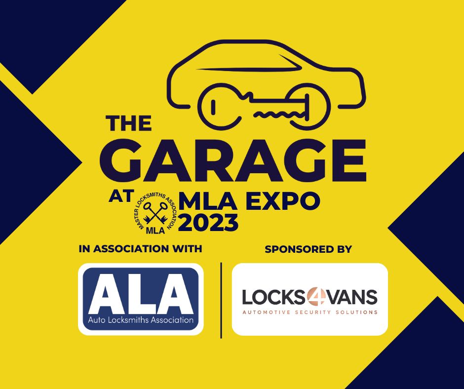 We are delighted to announce that we will be sponsoring The Garage at this October's <a href="/MLA_locksmiths/">Master Locksmiths Association (MLA)</a> Expo! 🔒

More information coming soon...