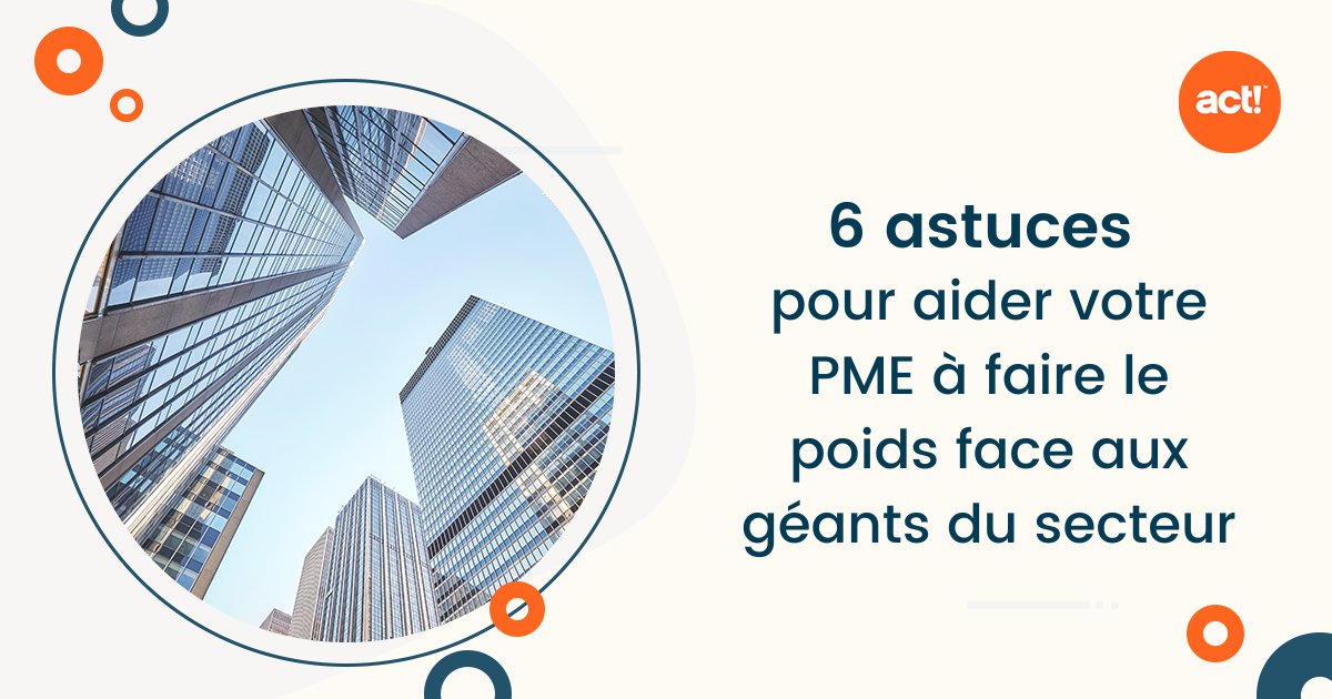 ActCRM_FR's tweet photo. Votre #PME ne sait pas comment faire concurrence aux grandes marques ? Il est tout à fait possible de co-exister, voire de mener de front sur un marché dominé par les grands groupes commerciaux. Lisez notre article pour en savoir plus. https://t.co/wJrNkYr6Cy https://t.co/i60FXDBRpC