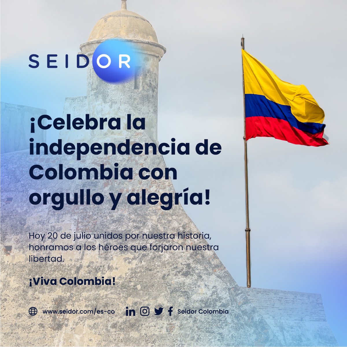 SeidorColombia's tweet photo. 20 de Julio
¡Celebremos nuestra historia de evolución constante y recordemos que el progreso no siempre es instantáneo!
#IndependenciaDeColombia #EvoluciónConstante #20dejulio #SEIDOColombia https://t.co/8OqptChqFs