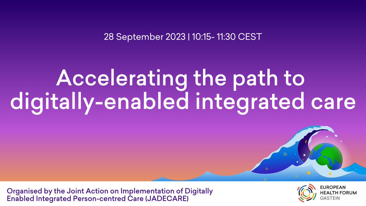 SAVE THE DATE!

We are happy to announce that @JADECARE_EU will take part in the <a href="/GasteinForum/">GasteinForum</a> Conference in Hofgastein on the 28th of September!!!

Join us, for JADECARE’s Final Conference and follow us, more updates are coming soon! #EHFG2023