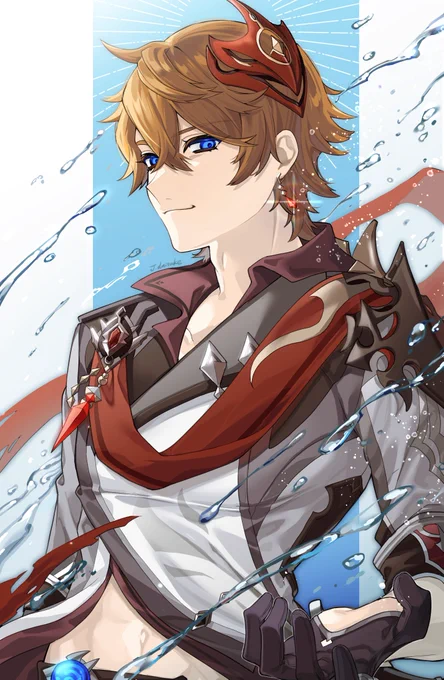 #原神 #GenshinImpact #タルタリヤ誕生祭2023  過去絵で滑り込みお祝い
