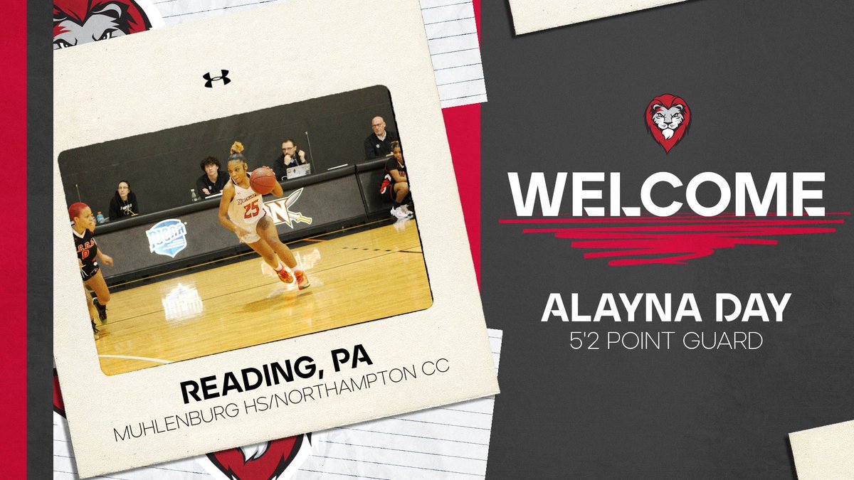 New DAY ‼️

Welcome to the fam, <a href="/Alaynaday03/">Alayna Day</a> 🦁

Alayna joins us from Northampton Community College, where she was a 1st team All-EPAC and 2nd team All-Region performer, helping Northampton win the EPAC Championship and advance to the NJCAA National Tournament this past year. 🔋
