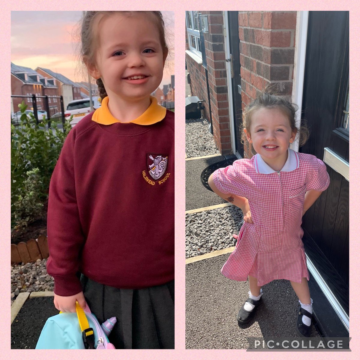 First day of nursery Vs Last Day of nursery! An incredible 18month journey for my Girl💜