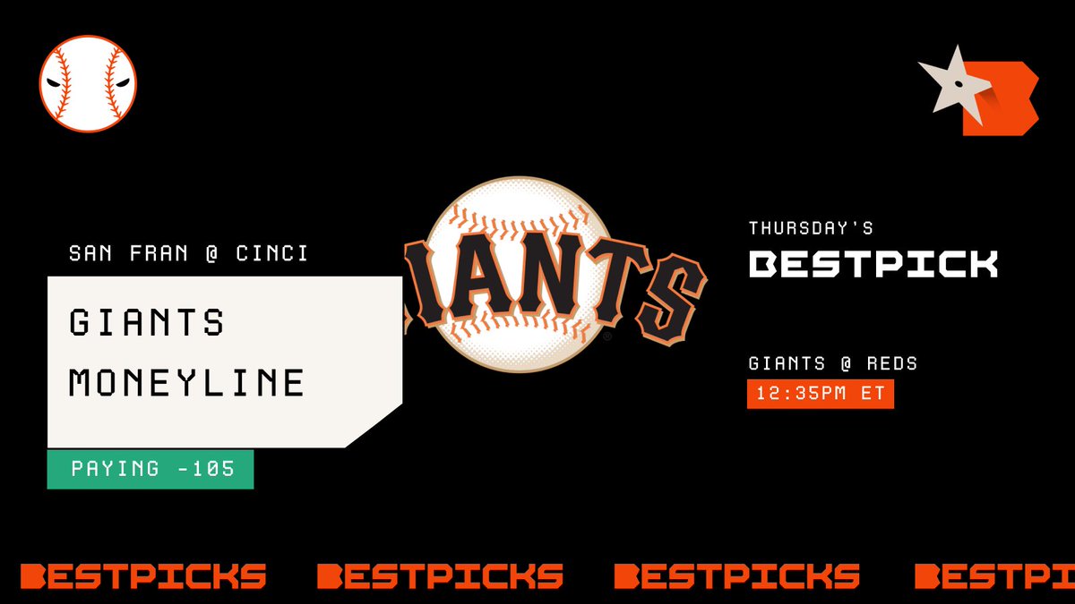 bestpicksdotcom's tweet image. 🚨 The BestPick has just started 🚨

It is an early start in the MLB today and our Assassins are all over it 🔥

💰 Tonight's Daily BestPick is the San Francisco Giants to beat the Reds at -105 with @FanDuel 💰

🔥 They have won 7 of their last 8 matches 
#GamblingTwitter #MLB