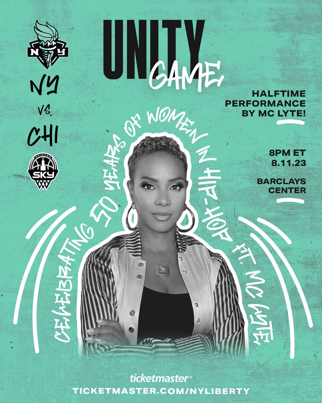 New York Liberty on Twitter: "Calling all Libs Fam 🗣 Come out and celebrate 50 years of Hip-Hop with us at home in BK August 11th with a special halftime performance by