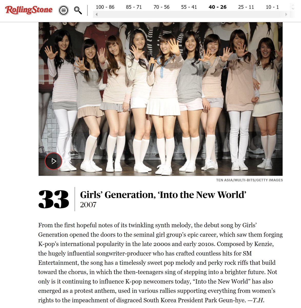 processic's tweet photo. 100 อันดับเพลงที่ยิ่งใหญ่ที่สุดในประวัติศาสตร์ K-POP 

No.1 Gee

No.33 Into the New World https://t.co/QMSjnlGF26