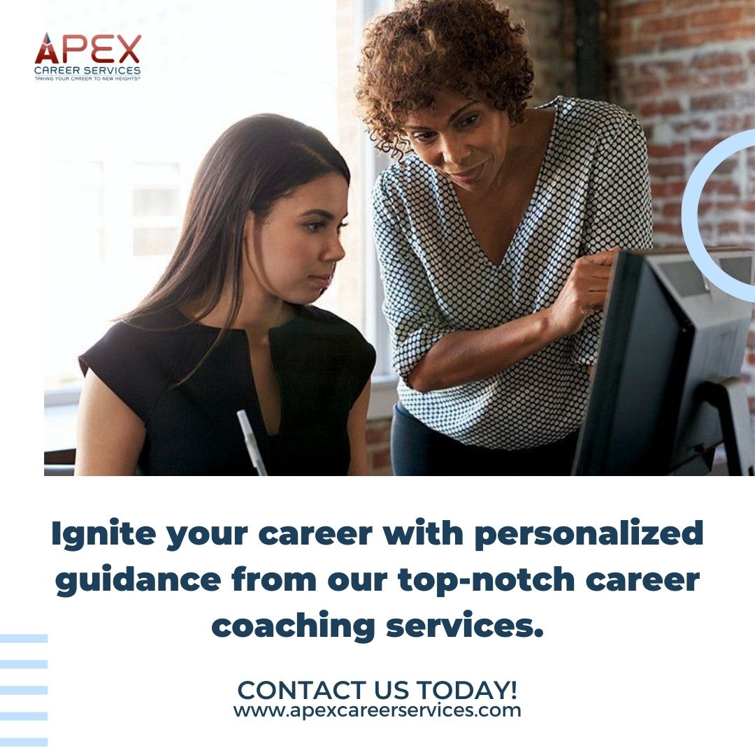 APEXCareerSvcs's tweet image. Elevate your career with personalized guidance and coaching from the experts. Visit apexcareerservices.com and embark on your path to greatness! 

#CareerCoaching #ProfessionalGrowth #CareerDevelopment #CareerAdvancement #APEXCareerServices