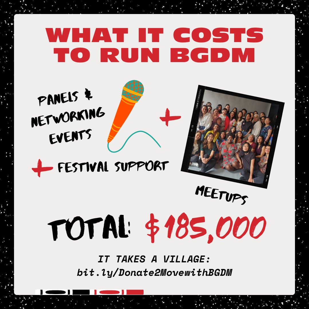 bgdocmafia's tweet photo. Here's what it takes to run BGDM and what your donations support! We need your help to reach $50K by Monday, or we might have to cut some of these programs 😢 ⏩ https://t.co/tYwGgThlQN https://t.co/6JugE8zq8W