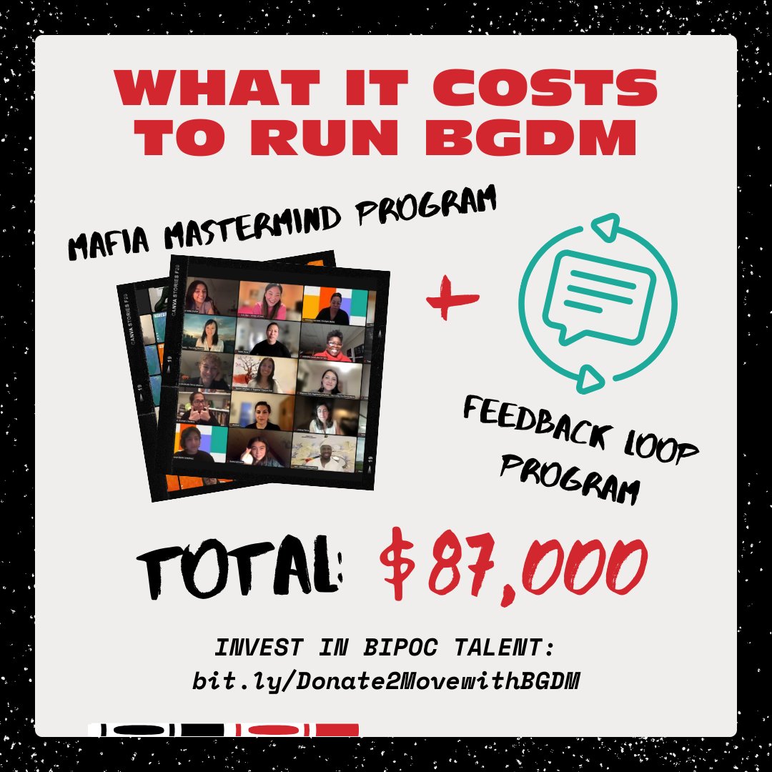 bgdocmafia's tweet photo. Here's what it takes to run BGDM and what your donations support! We need your help to reach $50K by Monday, or we might have to cut some of these programs 😢 ⏩ https://t.co/tYwGgThlQN https://t.co/6JugE8zq8W
