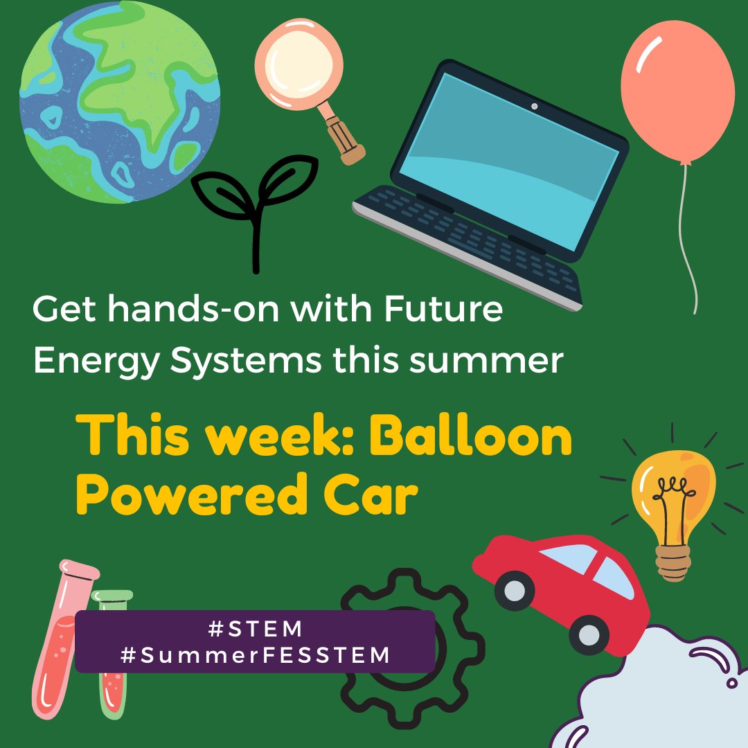 ua_futureenergy's tweet photo. Let's get hands-on with #STEM this summer. Every Thursday we're sharing an experiment to try at home #EnergyAtHome This week, check out Balloon Powered Car https://t.co/RRDgaLfwxD #balloons #handson #scicomm #SummerFESSTEM #futureenergysystems https://t.co/yiI65zbo8m
