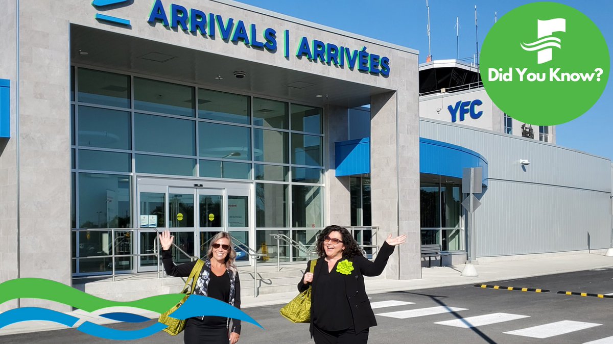 DYK? <a href="/yfcairport/">Fredericton International Airport</a>, offers direct service to Toronto (Pearson &amp; BB), Montreal, Ottawa and Calgary, via Air Canada, Porter &amp; Lynx Air. Only a few minutes from downtown! More time to enjoy #Fredericton, less time commuting to/from the airport! ✈️ #eventprofs #FlyYFC