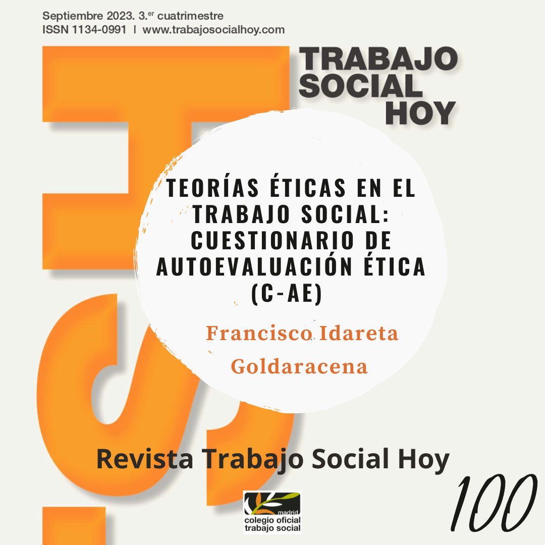 Rubén Yusta (@rubentsocial) on Twitter photo 📚💯 Teorías éticas en el Trabajo Social: Cuestionario de autoevaluación ética (C-AE), de <a href="/FranIdareta/">Francisco Idareta</a> ya disponible en el número 100 de Trabajo Social Hoy 🚀 trabajosocialhoy.com/articulo/422/-… #TrabajoSocialHoy #TSH #TSH100 #TrabajoSocial 📚💯 Teorías éticas en el Trabajo Social: Cuestionario de autoevaluación ética (C-AE), de <a href="/FranIdareta/">Francisco Idareta</a> ya disponible en el número 100 de Trabajo Social Hoy 🚀 trabajosocialhoy.com/articulo/422/-… #TrabajoSocialHoy #TSH #TSH100 #TrabajoSocial