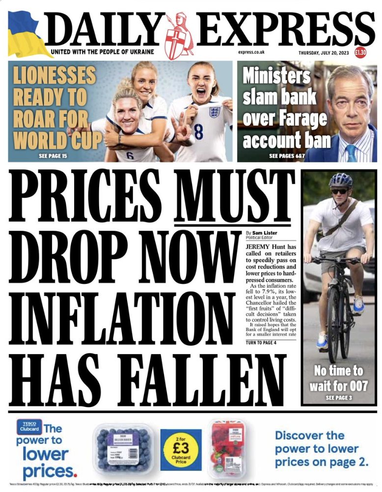 Oh dear - a lower inflation print does not mean lower prices.  Prices are still rising, but less quickly

#inflation #cpi