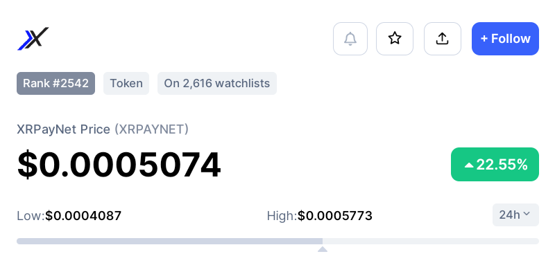 CKJCryptonews's tweet photo. Opened my Phone what do I see #XRPayNeT Melting portfolio's Globally 🌏 
$XRPL assets on fire 🔥🔥 #Volta 🔥🔥🚀
#XRPayNeT on fire 🔥 $0.0005 +22% ✨💫✨💫 https://t.co/3rDIkRAv7S