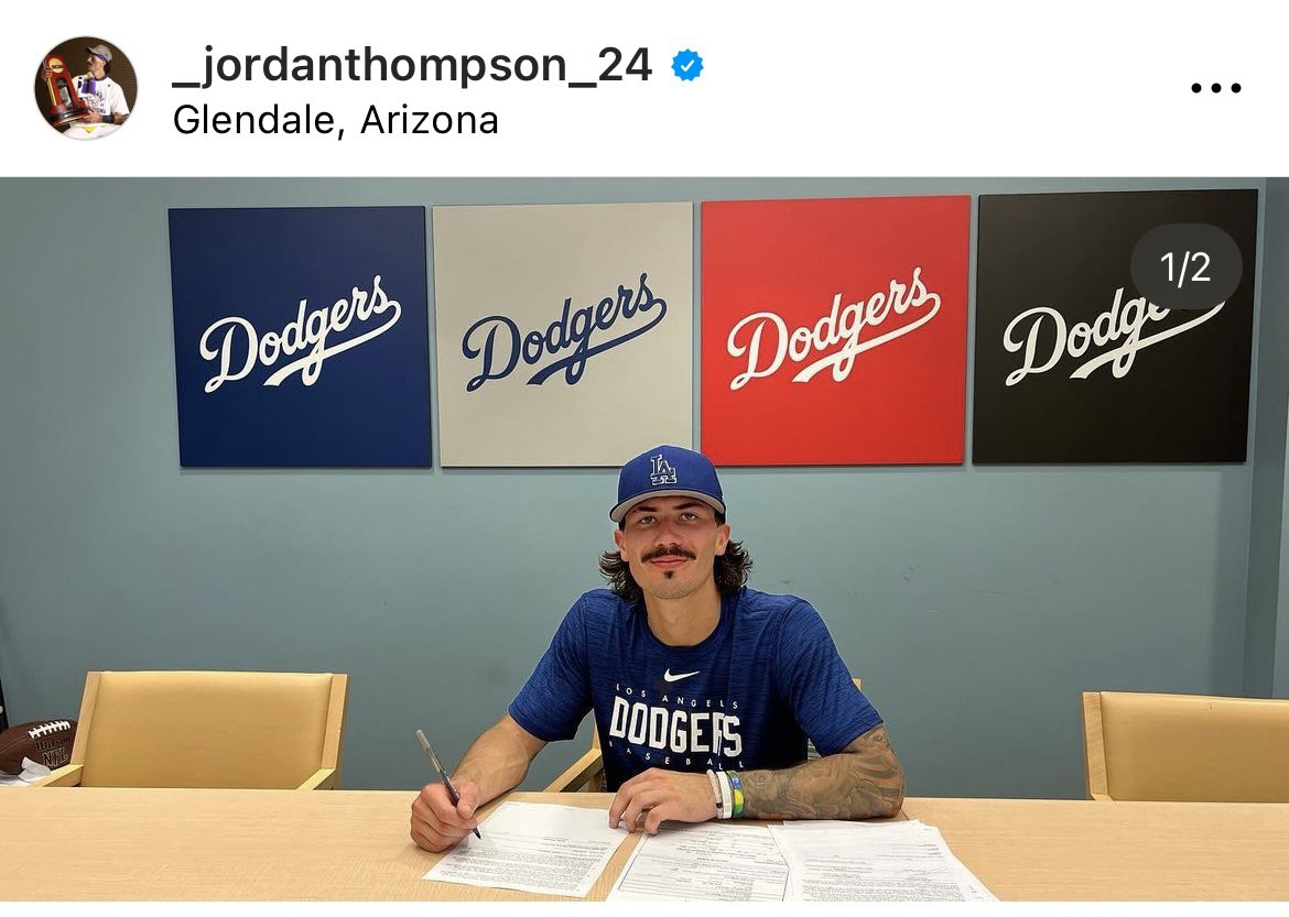 ICYMI
LSU shortstop Jordan Thomson posted on Instagram late Wednesday night that he’s signed with the LA Dodgers.
A record 13 Tigers from the national championship team were drafted. https://t.co/PaDTUKHwSC