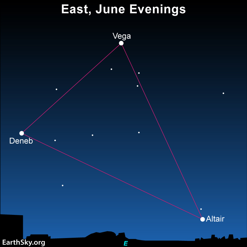 Now is a great time for those in the north to see the Summer Triangle. Its 3 bright corner stars are home to 3 constellations. 🌌

Summer Triangle: bit.ly/318i9QV
Vega: bit.ly/3hbI4Bn
Deneb: bit.ly/44siq1o
Altair: bit.ly/3OlVECI

📸 C. Campion.