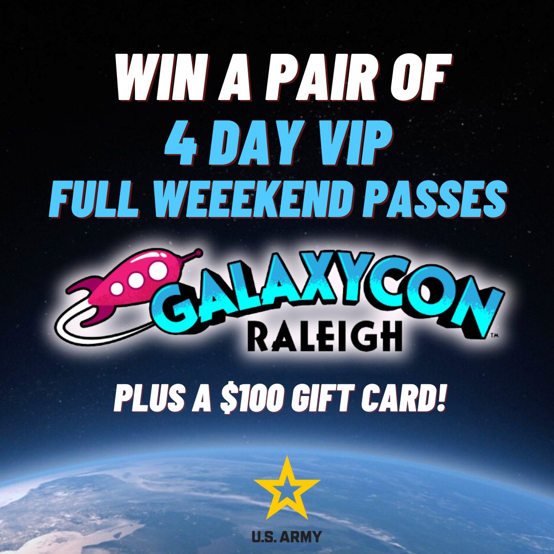 953TheBeat's tweet photo. GalaxyCon Raleigh weekend passes are SOLD OUT, but there's still time to enter for a pair of VIP 4-Day passes PLUS a $100 gift card from 95.3 THE BEAT and @goarmyraleighbn!
Enter at https://t.co/jmcxQgIEVJ for your chance to win! https://t.co/Sq2HWlKKxf