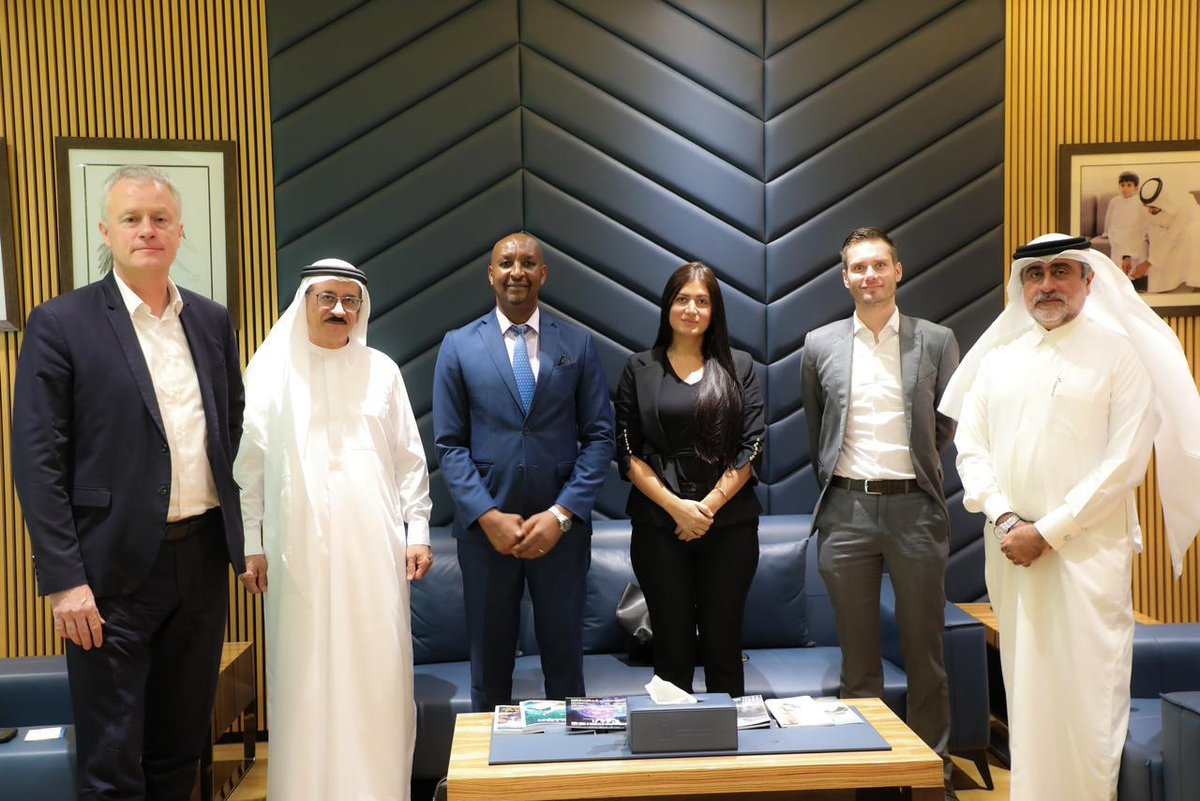 RwandaInUAE's tweet photo. Today, Minister Counsellor @edbizumuremyi along with Trade Officer Ms. Noor Ahmed met with Mr. Abdulla Aldallal, Managing Director and his team @UnionCoop, the largest consumer cooperative in the UAE. The two sides explored potential supply of #RwandaFresh partnership. https://t.co/sMKMsH4bmc