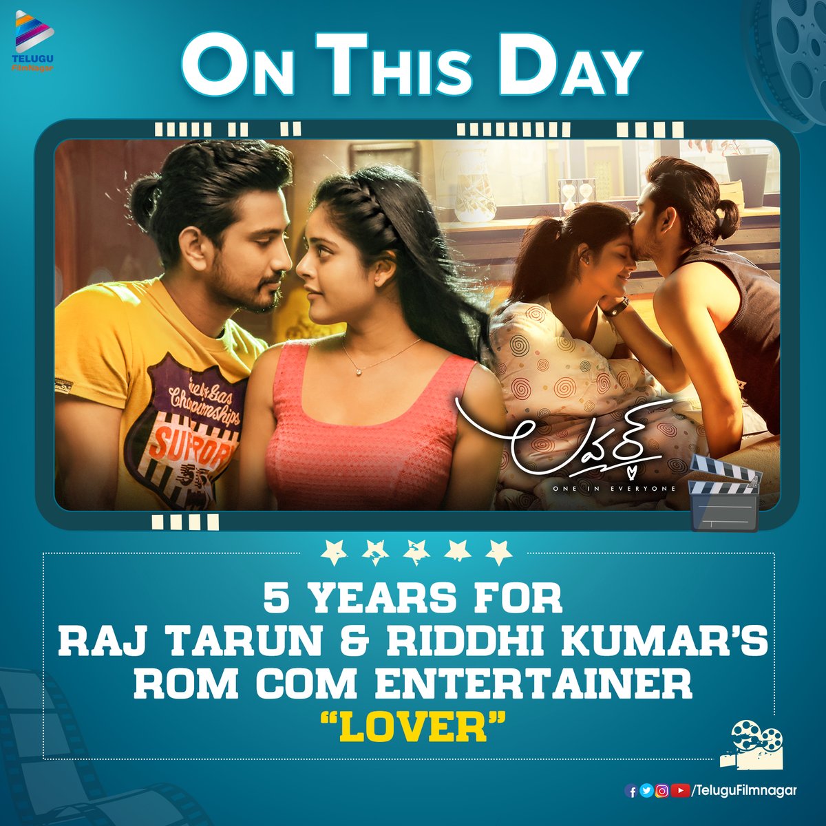 telugufilmnagar's tweet photo. Today marks 5️⃣ Years for @itsRajTarun & @RiddhiKumar_'s Rom Com Entertainer #LOVER!!💞
Watch FULL MOVIE Now ▶️ https://t.co/0Ri3v2Lvt7
#5YearsForLover
#AnnishKrishna #TanishkBagchi #AnkitTiwari #ArkoPravoMukherjee #RishiRich #SaiKarthik #AjayVas @SVC_official #OnThisDay #TeluguFilmNagar