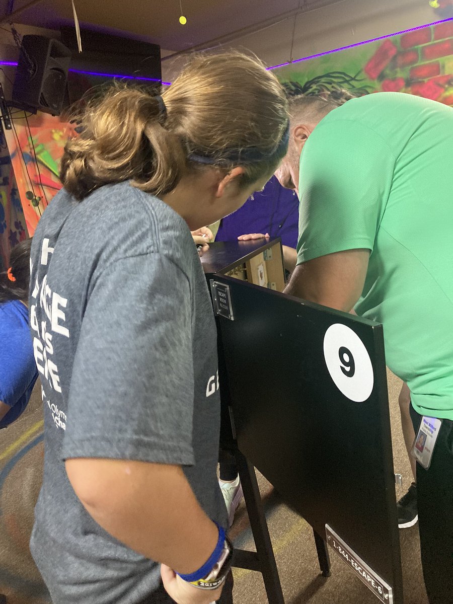 Figuring it out at the Escape Room. <a href="/daniel_novak_WM/">Daniel Novak</a> <a href="/WMTHSPrincipal/">WMTHS Principal</a> 

#esy #teamwork
