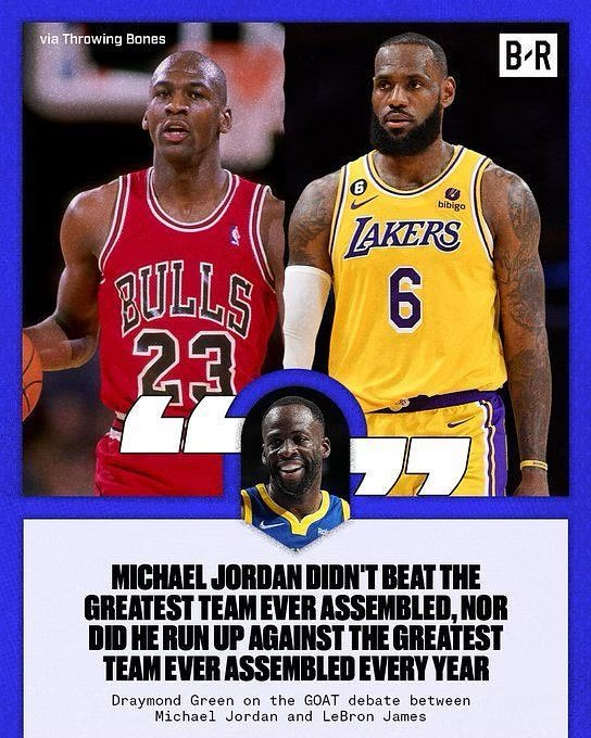 Draymond kept it pretty simple when he said this about the Jordan & LeBron 🐐 debate.