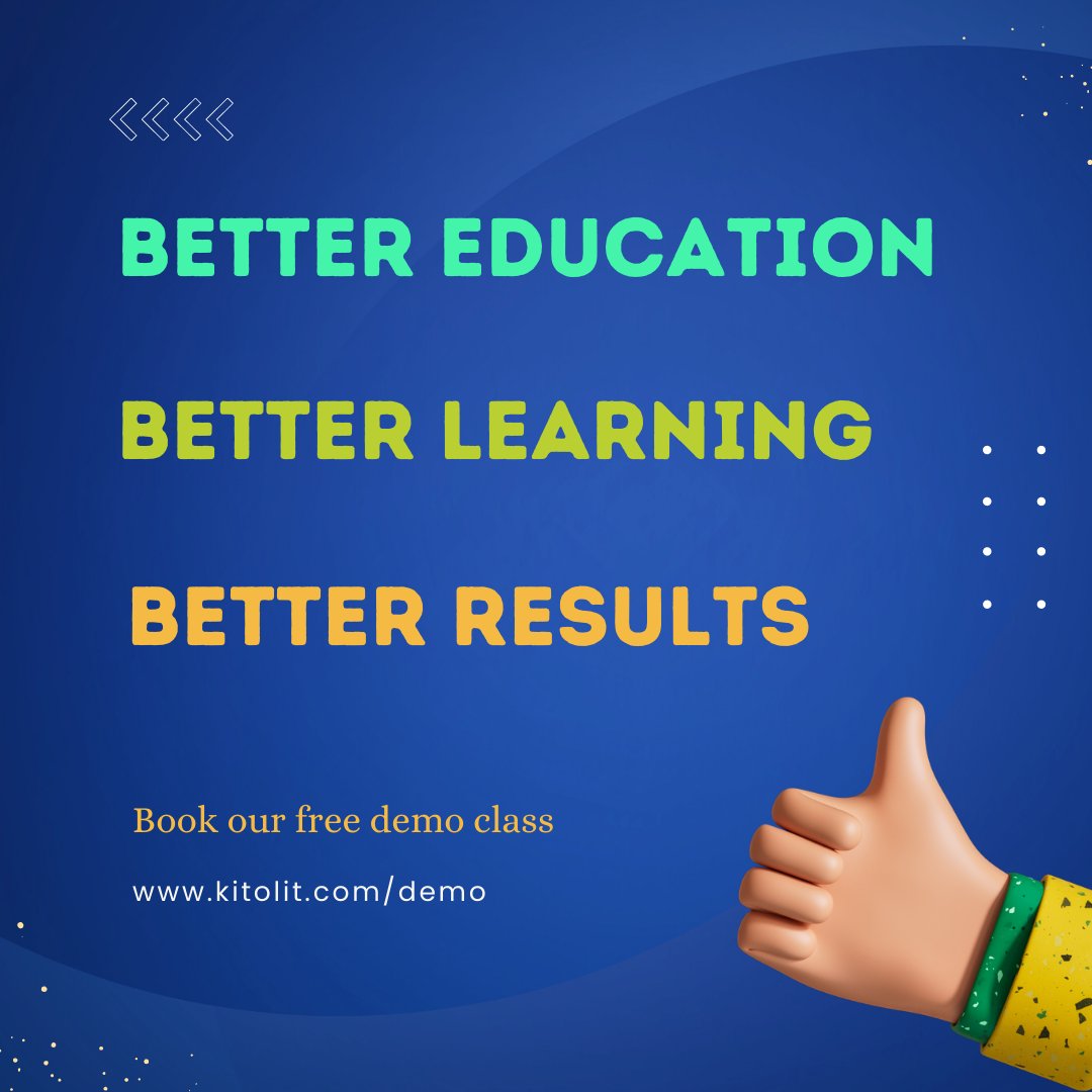 kitolit's tweet image. Book your free demo class now!

kitolit.com/demo

#demo #democlass #booknow #booktoday #joinit
