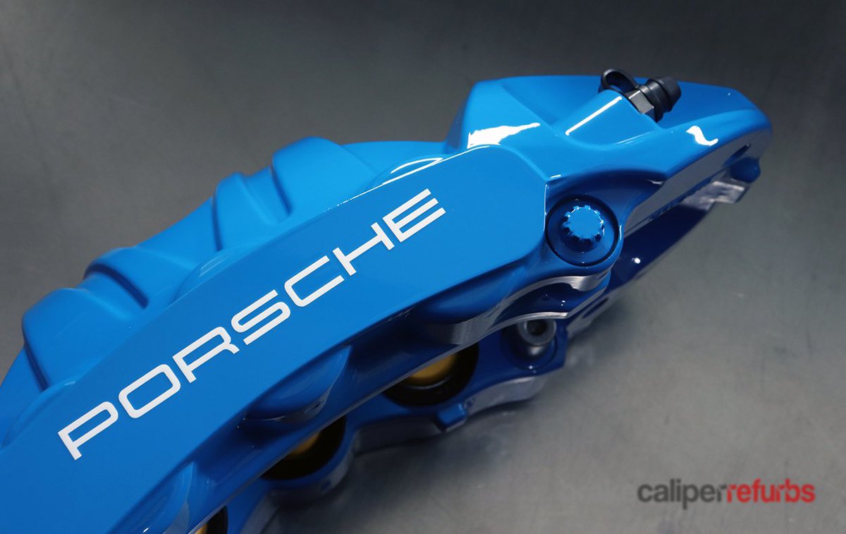 RefurbsCalipers's tweet photo. S H A R K - #porsche #cayman #spyder #cermaic calipers #refurbished / #refinished in Porsche #sharkblue with white details for another amazing @jzmporsche creation. 

#bcr
#caliporn
#calipers
#caliperpainting
#bigbrakes
#caliperservicing
#ceramiccaliper
#porschecalipers https://t.co/9Ky3hcKk7E