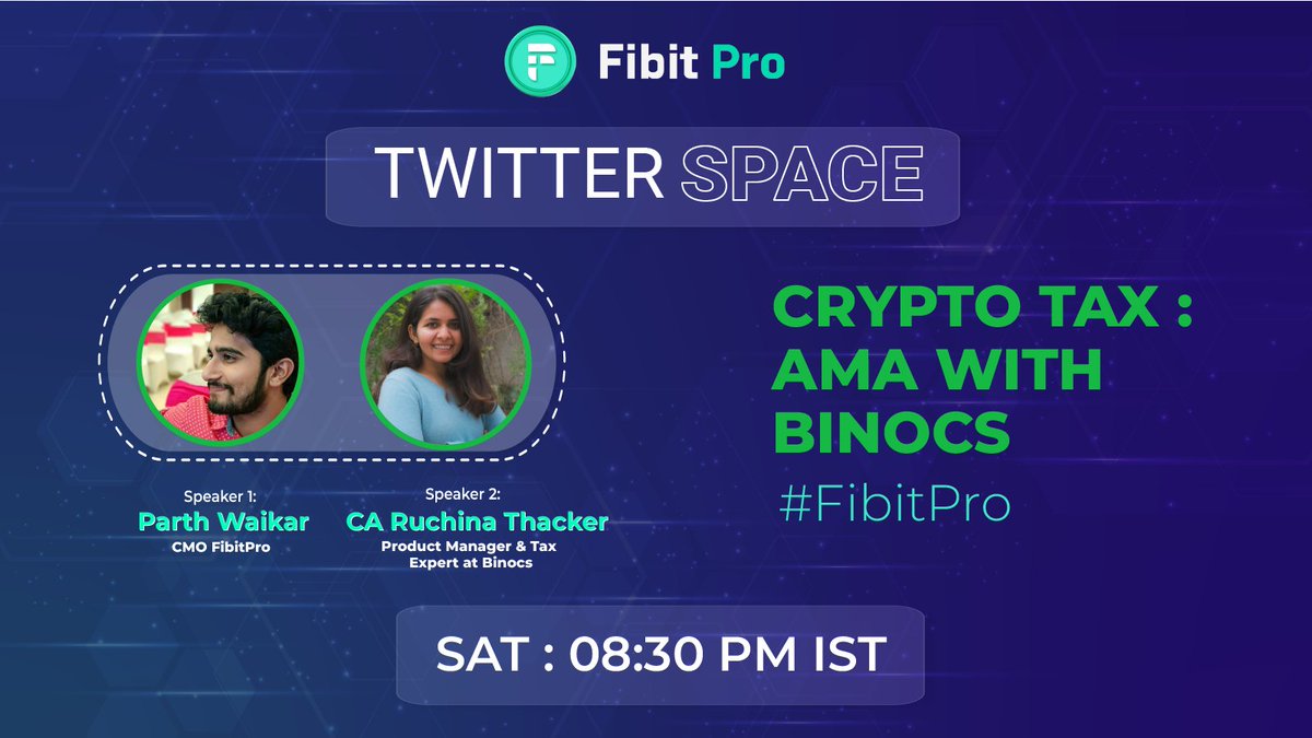 fibitpro's tweet photo. 📢 Join us for an Exclusive #CryptoTaxAMA! 🚀
@fibitpro x @binocs_co
🗓️ 22 July
⏰ 08:30 PM IST
🔗 https://t.co/1jcnn2QJH8
💡 Learn crypto tax filing tips from @rushina15
🧐 Got tax questions on your crypto earnings? Our experts are here to help!
#CryptoTax #FibitPro https://t.co/ayKsQ0jtxa